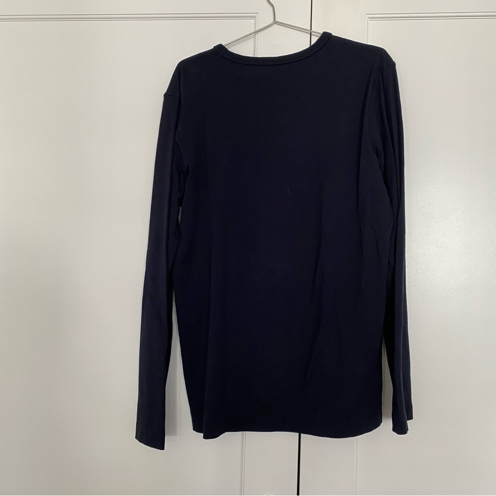 Scotch & Soda Navy Long Sleeve Tee with Red Accent - Picture 5 of 6